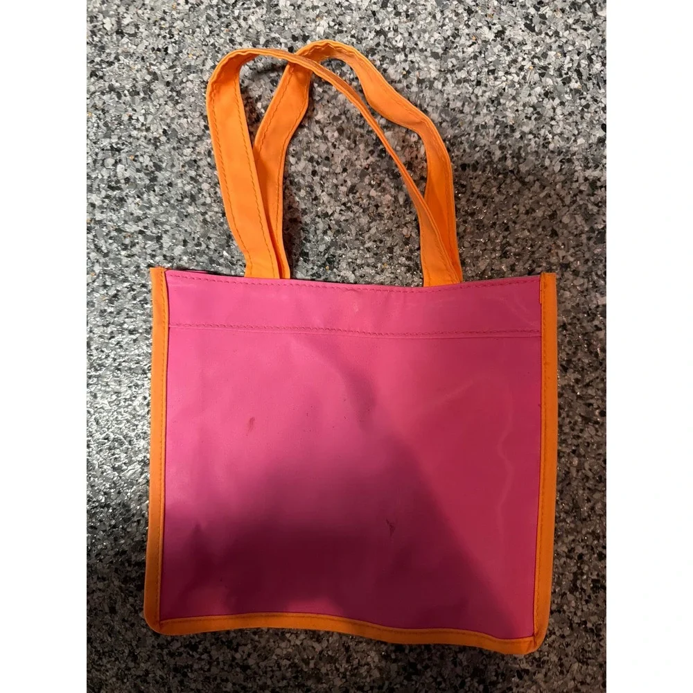Vintage Disney The Little Mermaid Ariel Mini Tote Bag Neon Pink Orange 90s